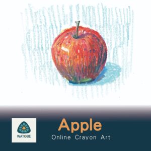 Online Crayon Art Apple