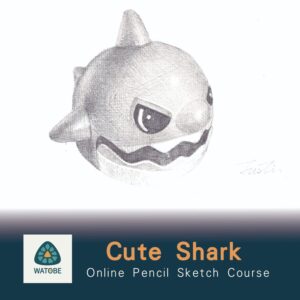 Beginner Drawing Course – Cute Shark (Video + Templates)