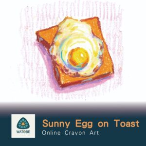 Online Crayon Art Sunny egg on Toast